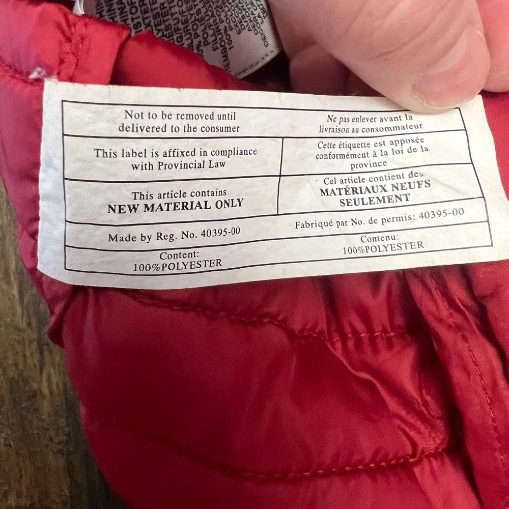 True Religion Puffer‎ Jacket Women Red Full Zip Hooded Quilted Down Insulated